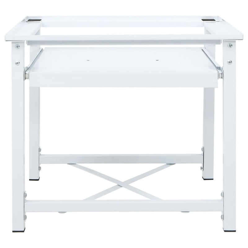 Washing Machine Pedestal with Pull-Out Shelf White Payday Deals