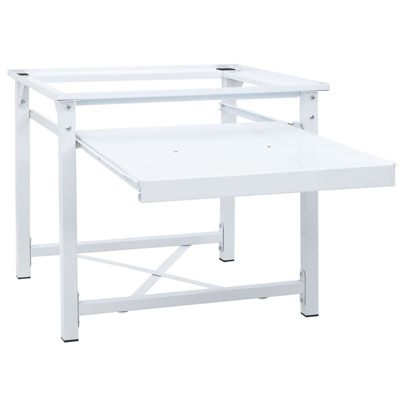 Washing Machine Pedestal with Pull-Out Shelf White Payday Deals