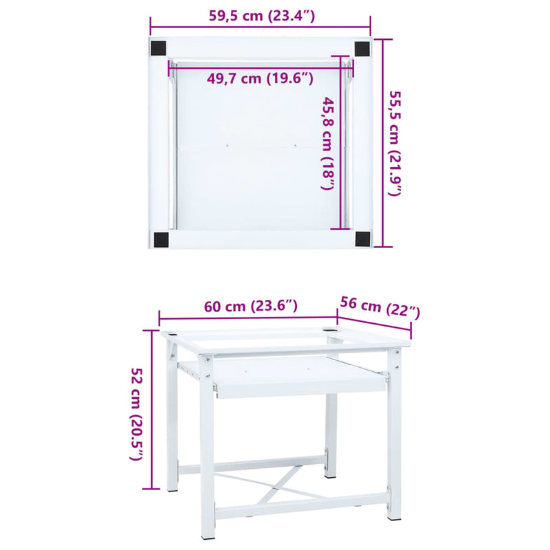 Washing Machine Pedestal with Pull-Out Shelf White Payday Deals
