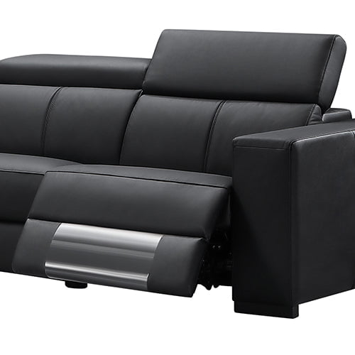 Washington Genuine Leather 6 Seater Corner Sofa With 2 Electric Recliners And Reversible Console Payday Deals