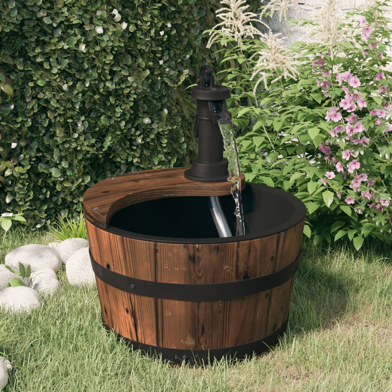 Water Fountain with Pump 28x28x34.5 cm Solid Wood Fir Payday Deals