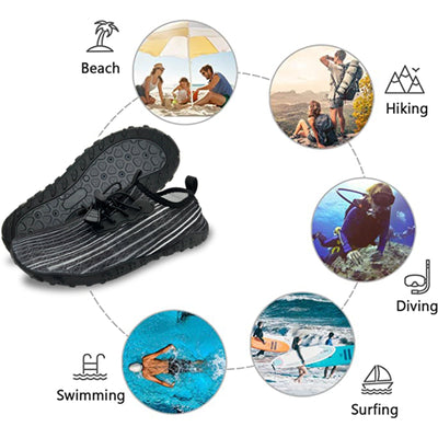 Water Shoes for Men and Women Soft Breathable Slip-on Aqua Shoes Aqua Socks for Swim Beach Pool Surf Yoga (Black Size US 11) Payday Deals