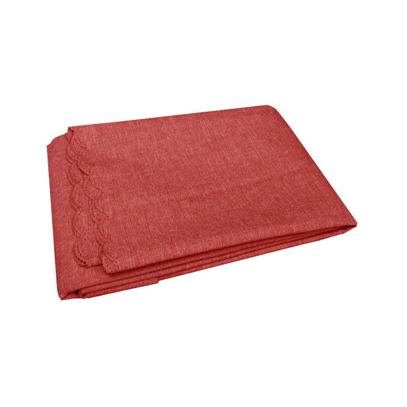 Waylon Damask Permanent Press Polyester Tablecloth 135 x 180cm Red Payday Deals