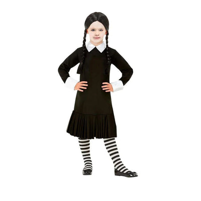 Wednesday Addams Family Dress Up Book Week Halloween Girls Costume Childrens Payday Deals
