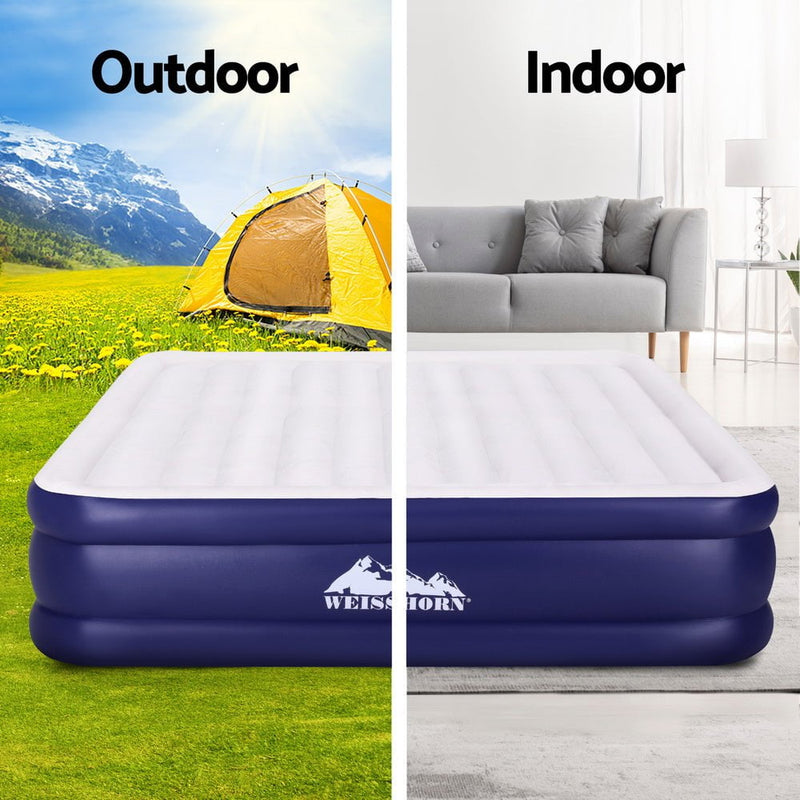 Weisshorn Air Mattress King Inflatable Bed Air bed 51cm Payday Deals