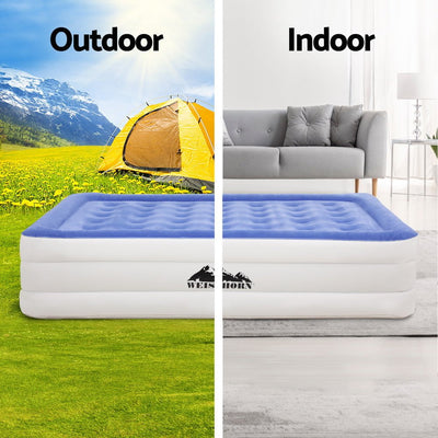 Weisshorn Air Mattress Queen Inflatable Bed 46cm Air bed Cube Payday Deals