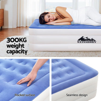 Weisshorn Air Mattress Queen Inflatable Bed 46cm Air bed Cube Payday Deals