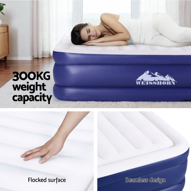 Weisshorn Air Mattress Queen Inflatable Bed Air bed 51cm Payday Deals