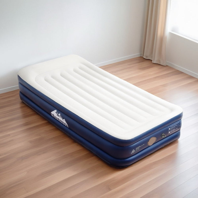 Weisshorn Air Mattress Single Inflatable Bed 46cm Air bed Grey Payday Deals