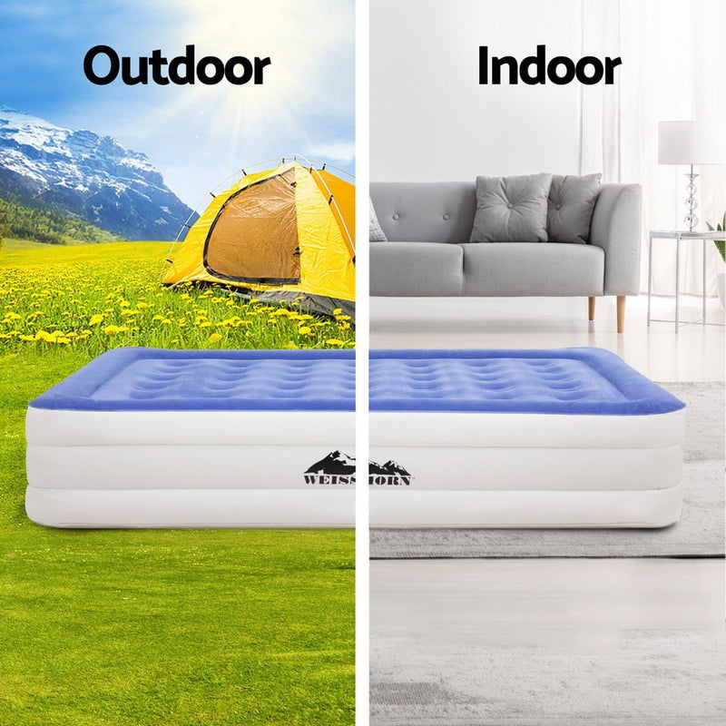 Weisshorn Air Mattress Single Inflatable Bed 46cm Cube Airbed Payday Deals