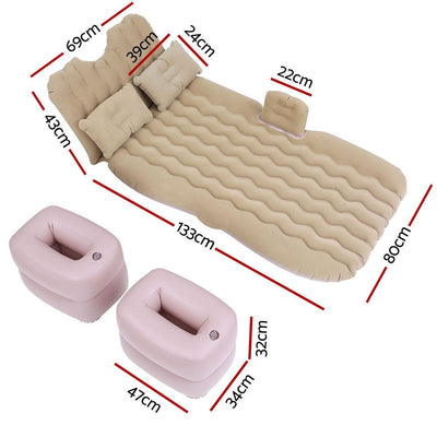 Weisshorn Car Mattress 176x80 Inflatable SUV Back Seat Camping Bed Beige Payday Deals