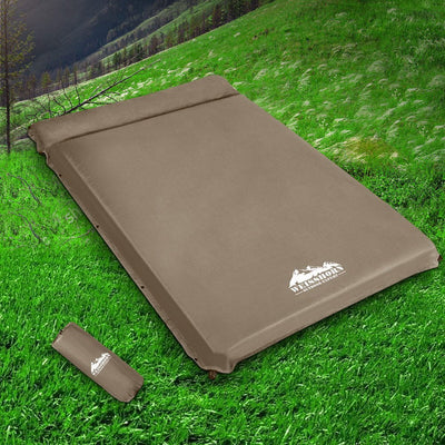 Weisshorn Double Size Self Inflating Mattress Mat 10CM Thick   Coffee Payday Deals