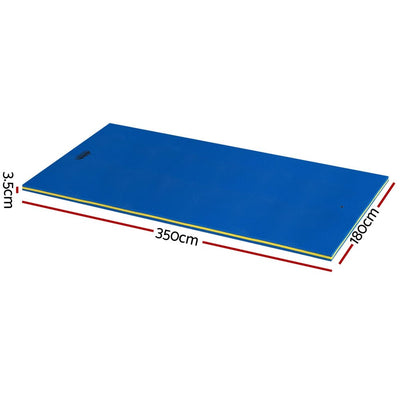 Weisshorn Floating Water Mat 3.5x1.8m Foam Pad Swimming Pool Platform Blue Payday Deals