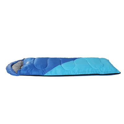 Weisshorn Sleeping Bag 136cm Kids Camping Hiking Winter Blue Payday Deals