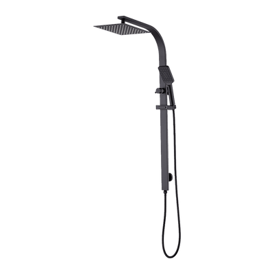 WELS 10" Rain Shower Head Set Square Dual Heads High Pressure with Handheld in Black Payday Deals