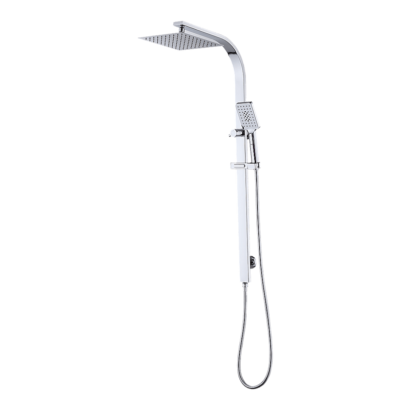 WELS 10" Rain Shower Head Set Square Dual Heads High Pressure with Handheld in Chrome Payday Deals