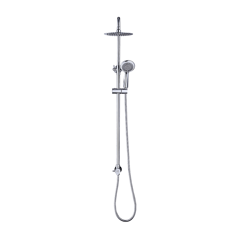 WELS 8" Rain Shower Head Set Rounded Dual Heads Faucet High Pressure Hand Held Payday Deals