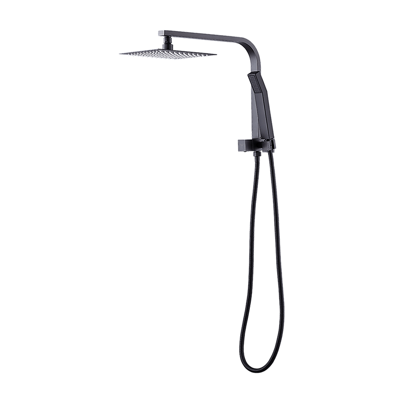 WELS 8" Rain Shower Head Set Square Dual Heads Faucet High Pressure Hand Held Payday Deals