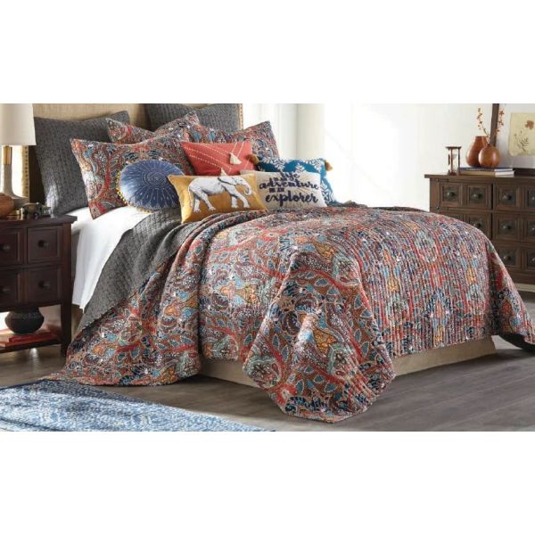 Wentworth 100% Cotton Quilted 2 pcs Bedspread Coverlet Set King Single Payday Deals