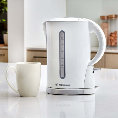 Westinghouse Kettle - White, 1.7L, 1850-2200W, 360 degree Rotational Base Payday Deals