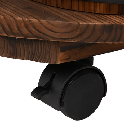 Wheeled Water Fountain with Pump 55x55x80 cm Solid Wood Fir Payday Deals