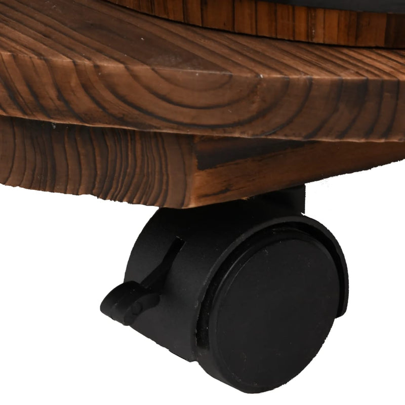 Wheeled Water Fountain with Pump 55x55x80 cm Solid Wood Fir Payday Deals