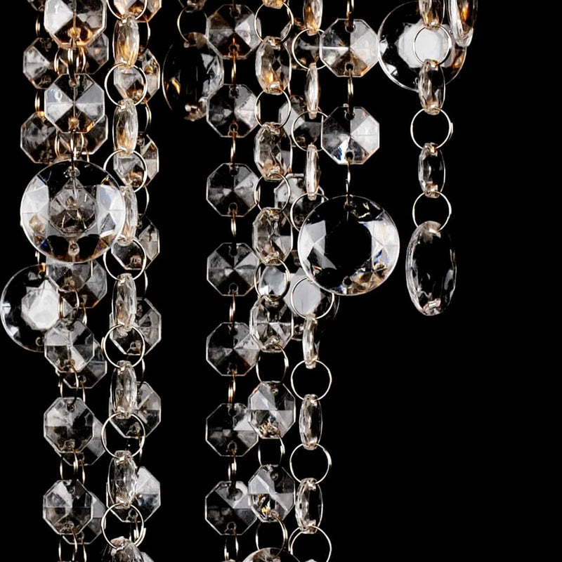 White Metal Ceiling Lamp with Crystal Beads Payday Deals
