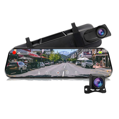 Wifi 10" 2K Dash Cam RearView Camera Reversing Recorder Comes with Free 32GB Card Payday Deals