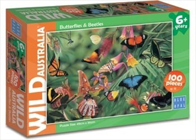 Wild Australia Butterflies & Beetles 100 Piece Puzzle Payday Deals