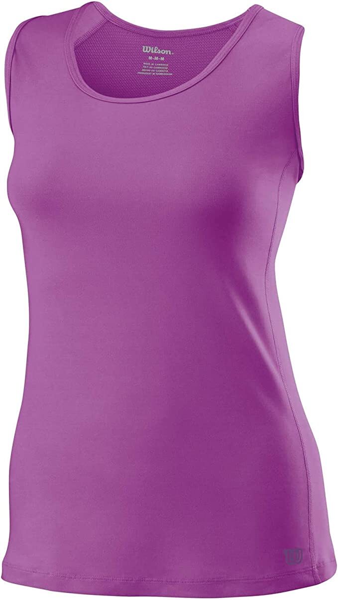 WILSON Womens Long & Lean Tennis Tank Top T Shirt Tee - New Fuchsia - X-Small Payday Deals