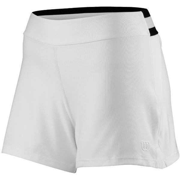 WILSON Womens Sweet Spot Tennis Shorts Performance Ladies - White/Black - X-Small Payday Deals