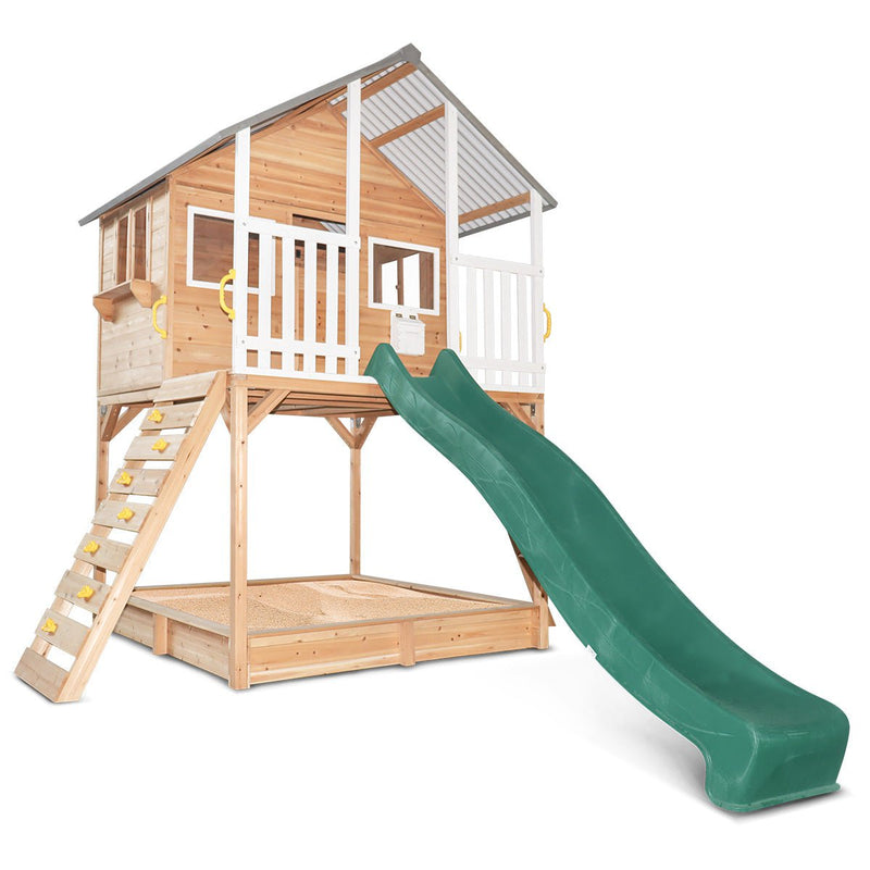 Winchester Cubby House with Elevation Kit & 3.0m Green Slide Payday Deals