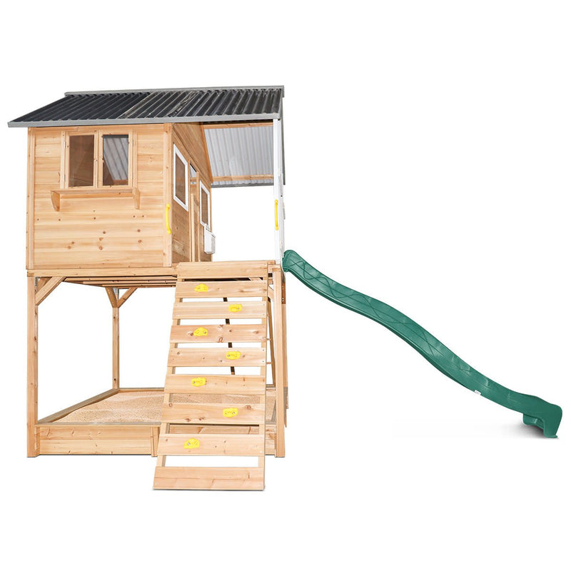 Winchester Cubby House with Elevation Kit & 3.0m Green Slide Payday Deals