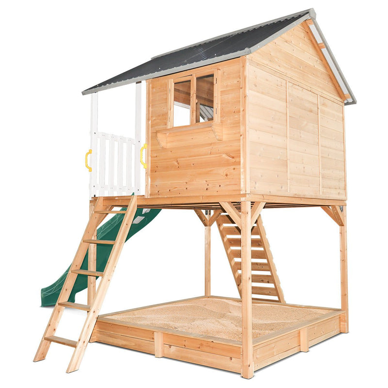 Winchester Cubby House with Elevation Kit & 3.0m Green Slide Payday Deals