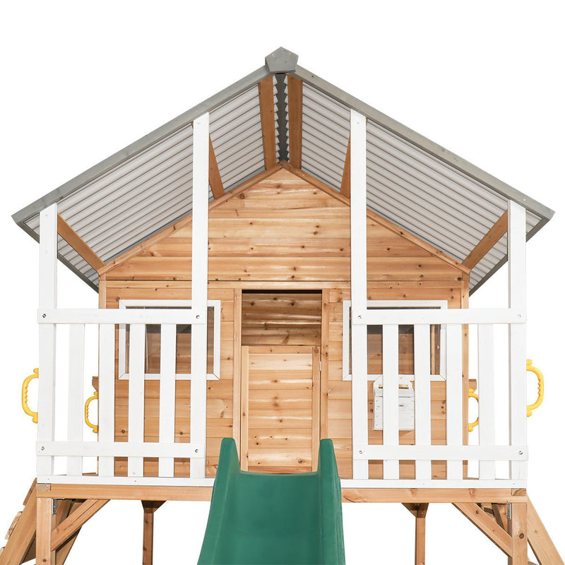 Winchester Cubby House with Elevation Kit & 3.0m Green Slide Payday Deals