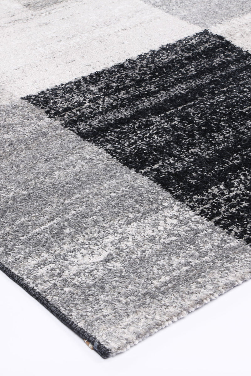 Windjana Abstract Geometric Grey Rug 240x330cm Payday Deals