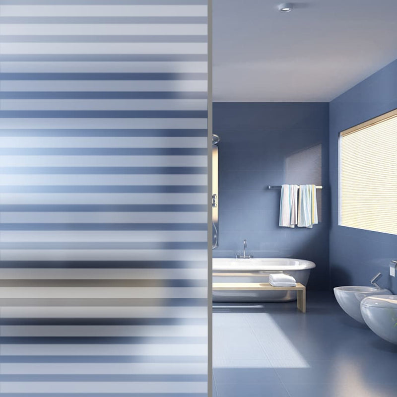 Window Films Frosted Stripes Design PVC Payday Deals