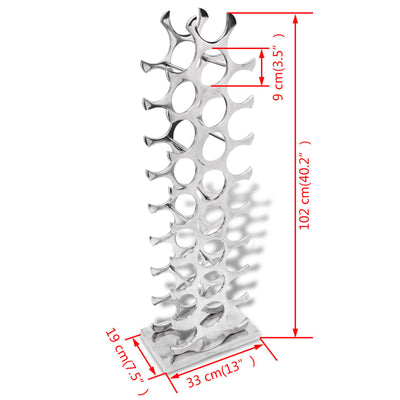 Wine Rack Aluminium Silver 27 Bottles Payday Deals