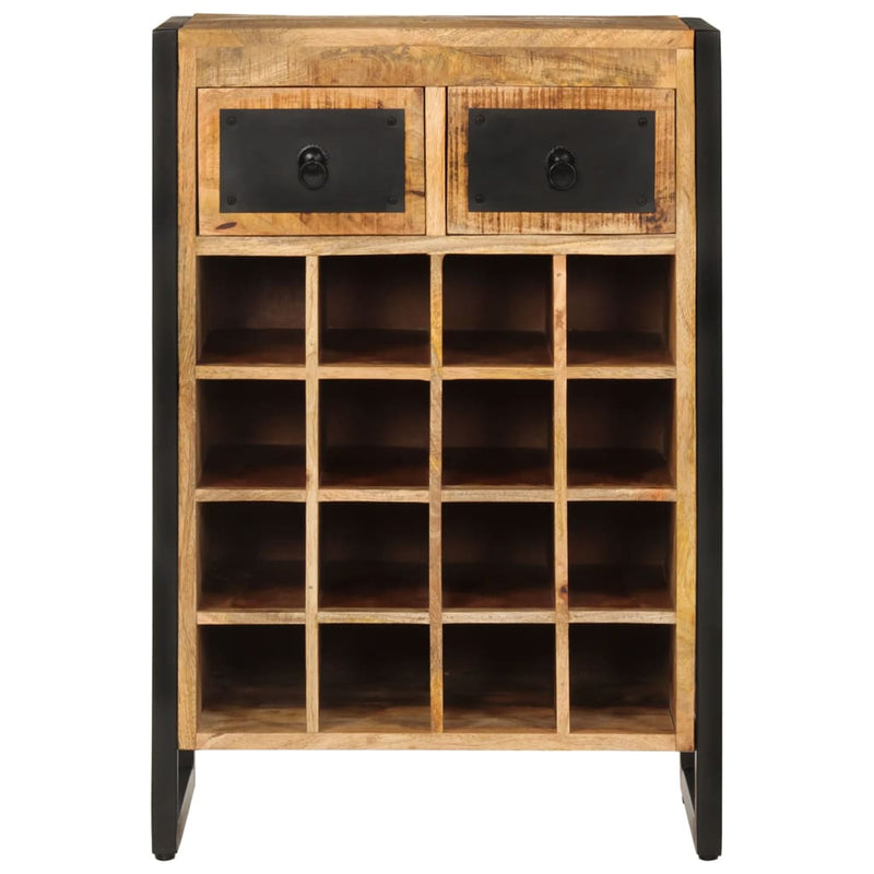 Wine Rack for 16 Bottles Solid Wood Mango Payday Deals