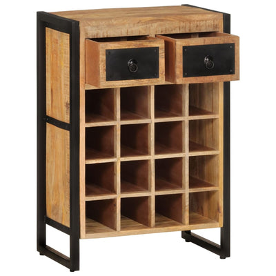 Wine Rack for 16 Bottles Solid Wood Mango Payday Deals