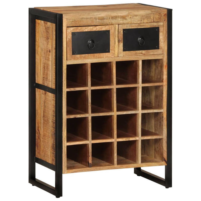 Wine Rack for 16 Bottles Solid Wood Mango Payday Deals