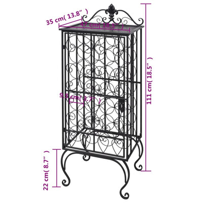 Wine Rack for 28 Bottles Metal Payday Deals