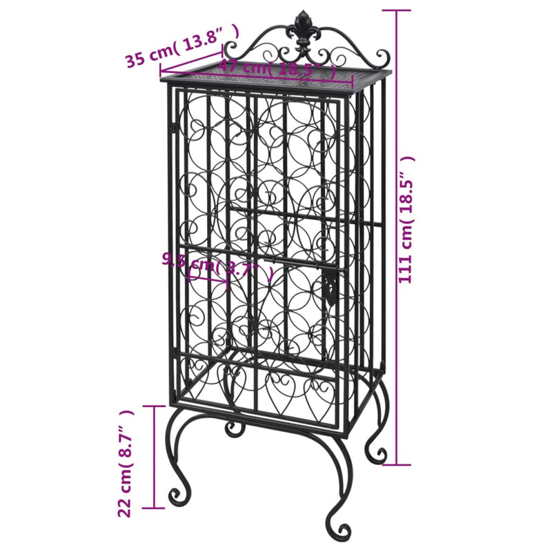 Wine Rack for 28 Bottles Metal Payday Deals