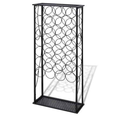 Wine Rack for 28 Bottles Metal Payday Deals