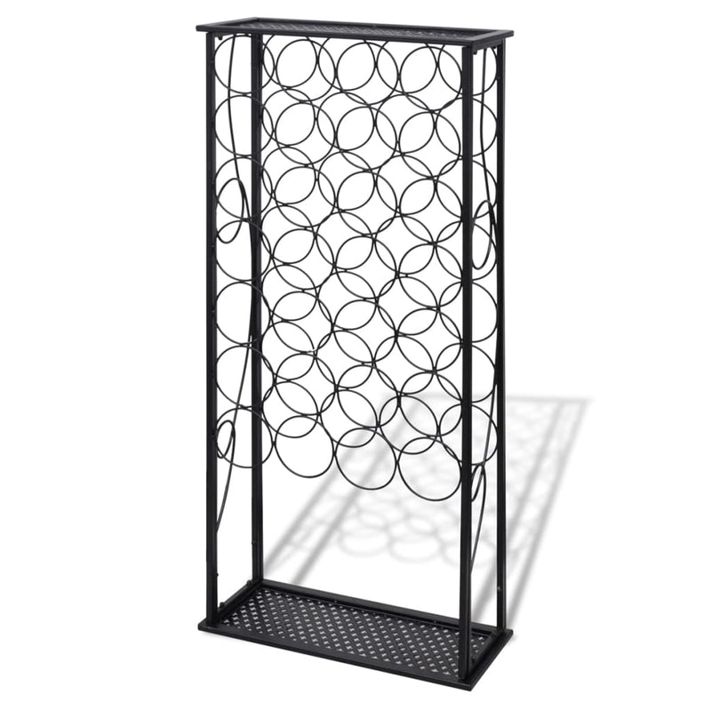 Wine Rack for 28 Bottles Metal Payday Deals