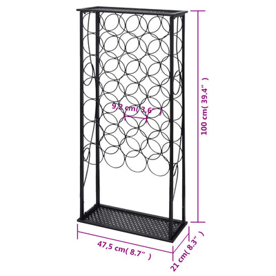 Wine Rack for 28 Bottles Metal Payday Deals