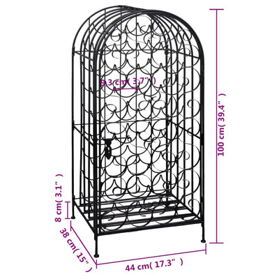 Wine Rack for 35 Bottles Metal Payday Deals