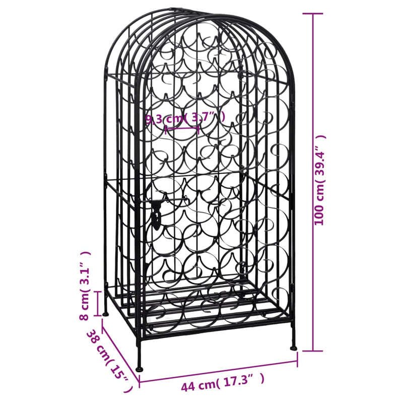 Wine Rack for 35 Bottles Metal Payday Deals