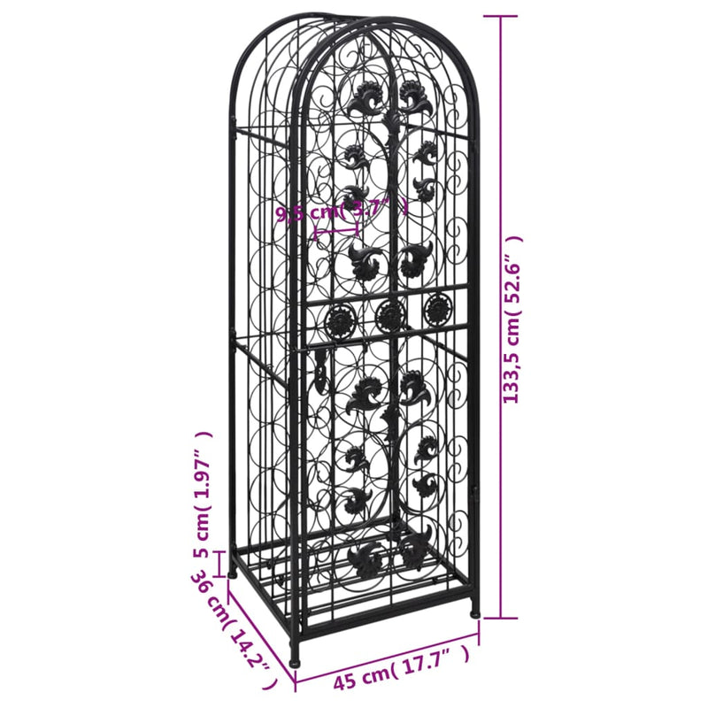 Wine Rack for 45 Bottles Metal Payday Deals