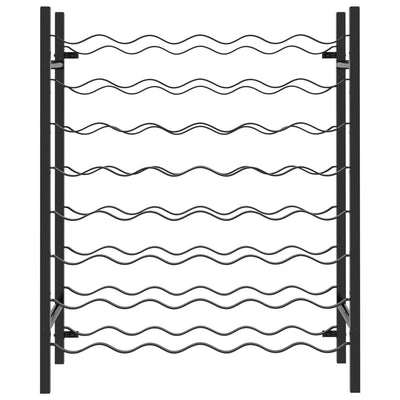 Wine Rack for 48 Bottles Black Metal Payday Deals